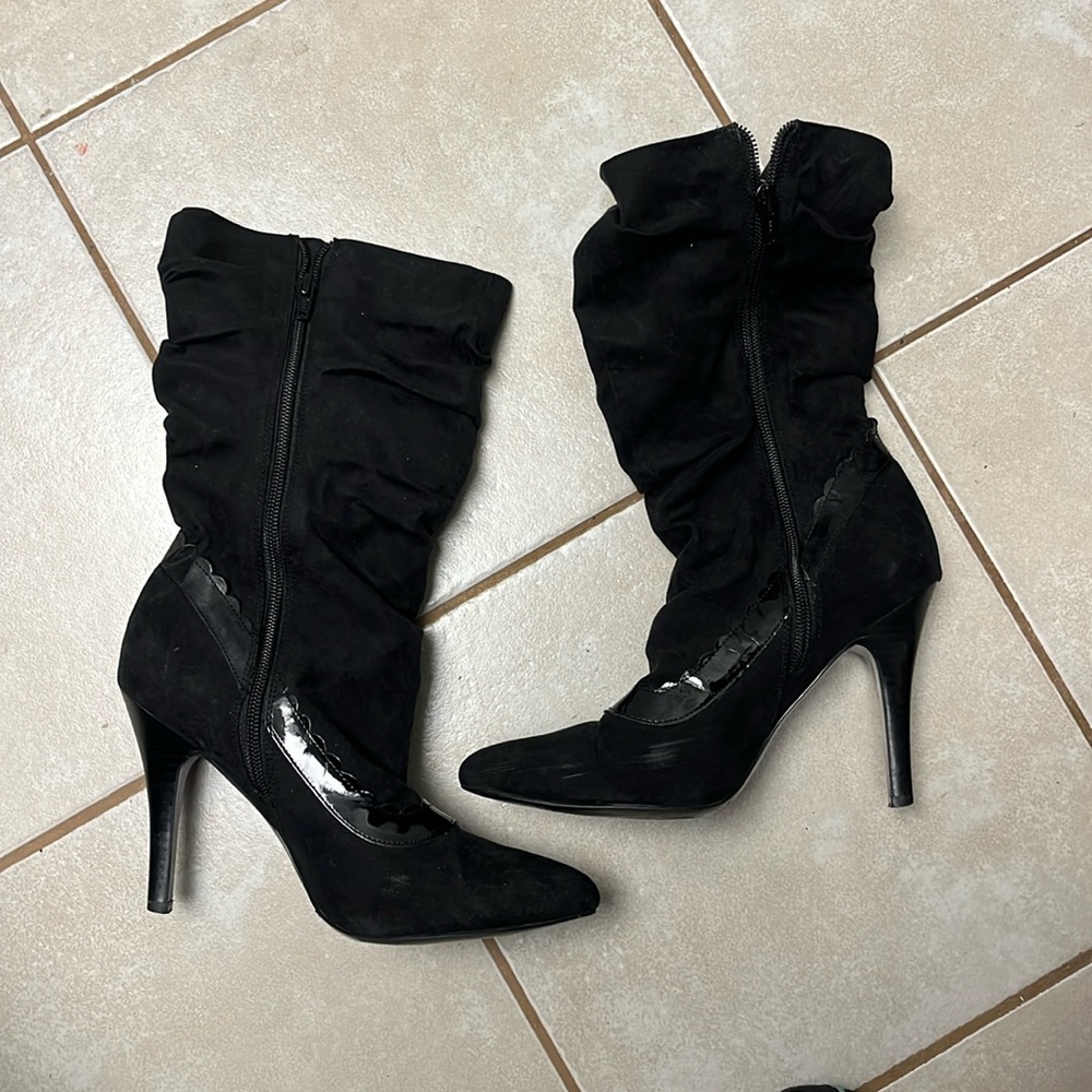 Carlos by Carlos Santana Black Mid-Calf Boot Women's Sz 7 M